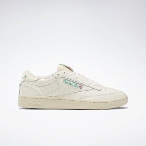 Adidasy Męskie Reebok Club C 85 Vintage Białe/Zielone/Czerwone PL 76RPQZO